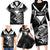 Aotearoa Silver Fern Rugby Custom Family Matching Long Sleeve Bodycon Dress and Hawaiian Shirt 2024 Go Kiwi