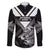 Aotearoa Silver Fern Rugby Custom Family Matching Long Sleeve Bodycon Dress and Hawaiian Shirt 2024 Go Kiwi