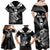 Aotearoa Silver Fern Rugby Custom Family Matching Off Shoulder Maxi Dress and Hawaiian Shirt 2024 Go Kiwi