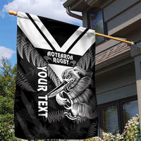 Aotearoa Silver Fern Rugby Custom Garden Flag 2024 Go Kiwi LT14 - Polynesian Pride