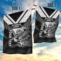 Aotearoa Silver Fern Rugby Custom Garden Flag 2024 Go Kiwi LT14 - Polynesian Pride
