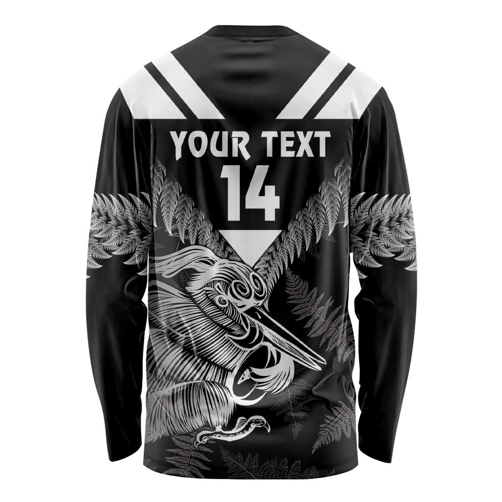 Aotearoa Silver Fern Rugby Custom Long Sleeve Shirt 2024 Go Kiwi LT14 - Polynesian Pride