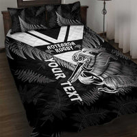 Aotearoa Silver Fern Rugby Custom Quilt Bed Set 2024 Go Kiwi LT14 Black - Polynesian Pride