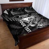 Aotearoa Silver Fern Rugby Custom Quilt Bed Set 2024 Go Kiwi LT14 - Polynesian Pride