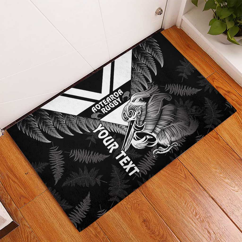 Aotearoa Silver Fern Rugby Custom Rubber Doormat 2024 Go Kiwi LT14 - Polynesian Pride