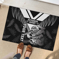 Aotearoa Silver Fern Rugby Custom Rubber Doormat 2024 Go Kiwi LT14 - Polynesian Pride