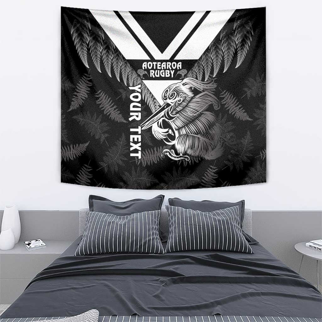Aotearoa Silver Fern Rugby Custom Tapestry 2024 Go Kiwi LT14 - Polynesian Pride