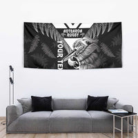 Aotearoa Silver Fern Rugby Custom Tapestry 2024 Go Kiwi LT14 - Polynesian Pride