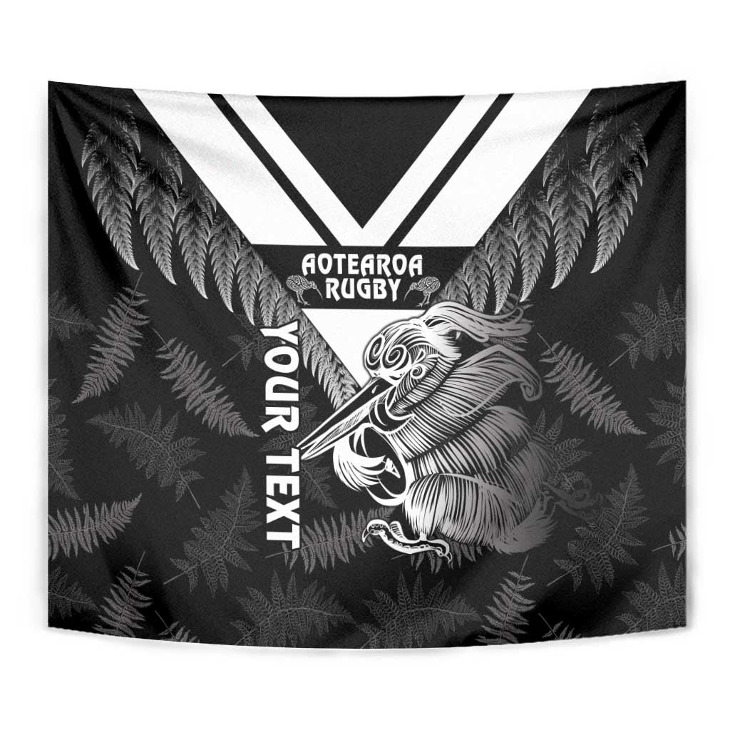 Aotearoa Silver Fern Rugby Custom Tapestry 2024 Go Kiwi LT14 - Polynesian Pride