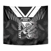 Aotearoa Silver Fern Rugby Custom Tapestry 2024 Go Kiwi LT14 - Polynesian Pride