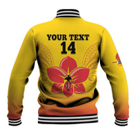 Orchids PNG Rugby Custom Baseball Jacket Go Champions Papua New Guinea LT14 - Polynesian Pride