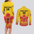 Orchids PNG Rugby Custom Couples Matching Long Sleeve Bodycon Dress and Long Sleeve Button Shirt Go Champions Papua New Guinea