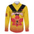 Orchids PNG Rugby Custom Family Matching Long Sleeve Bodycon Dress and Hawaiian Shirt Go Champions Papua New Guinea