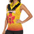 Orchids PNG Rugby Custom Women Sleeveless Polo Shirt Go Champions Papua New Guinea