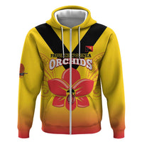 Orchids PNG Rugby Custom Zip Hoodie Go Champions Papua New Guinea LT14 Zip Hoodie Yellow - Polynesian Pride