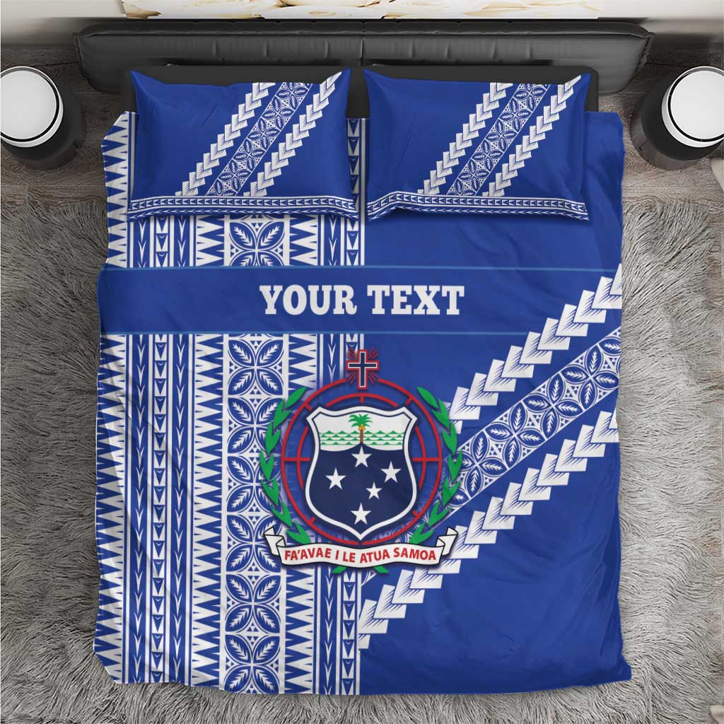 Fetu Samoa Rugby Custom Bedding Set Siapo Pattern - Sporty Style LT14 Blue - Polynesian Pride