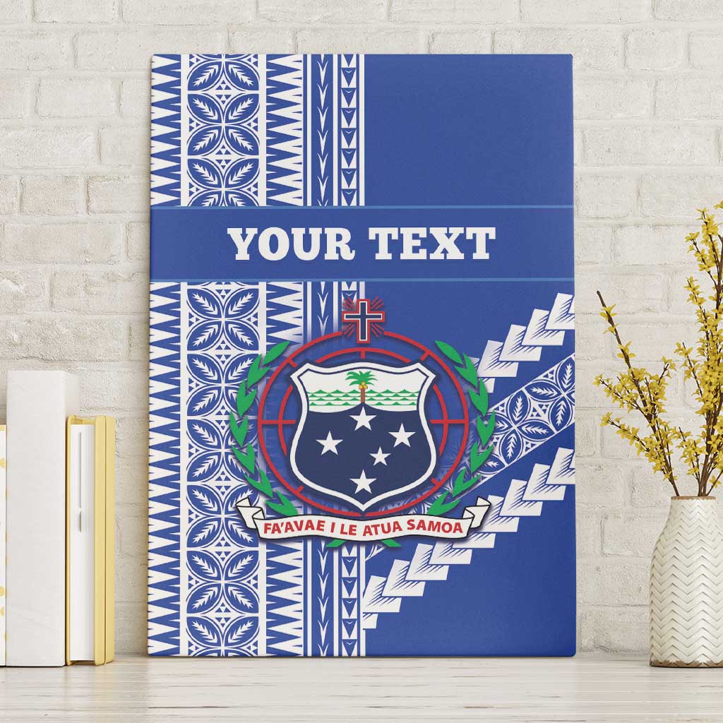 Fetu Samoa Rugby Custom Canvas Wall Art Siapo Pattern - Sporty Style LT14 Without Frame Blue - Polynesian Pride