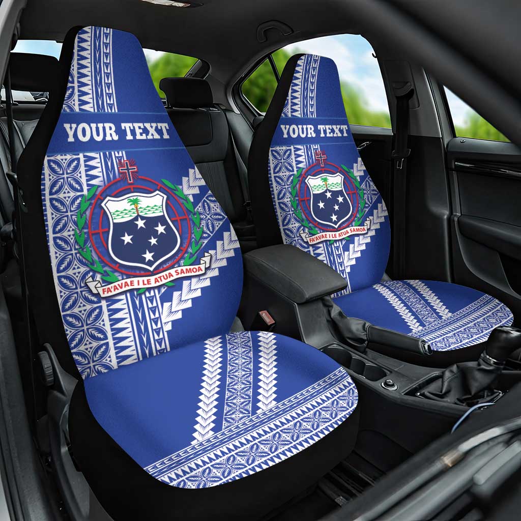 Fetu Samoa Rugby Custom Car Seat Cover Siapo Pattern - Sporty Style LT14 One Size Blue - Polynesian Pride
