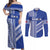 Fetu Samoa Rugby Custom Couples Matching Off Shoulder Maxi Dress and Long Sleeve Button Shirt Siapo Pattern - Sporty Style