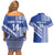 Fetu Samoa Rugby Custom Couples Matching Off Shoulder Short Dress and Hawaiian Shirt Siapo Pattern - Sporty Style