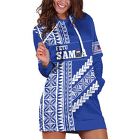 Fetu Samoa Rugby Custom Hoodie Dress Siapo Pattern - Sporty Style LT14 Blue - Polynesian Pride