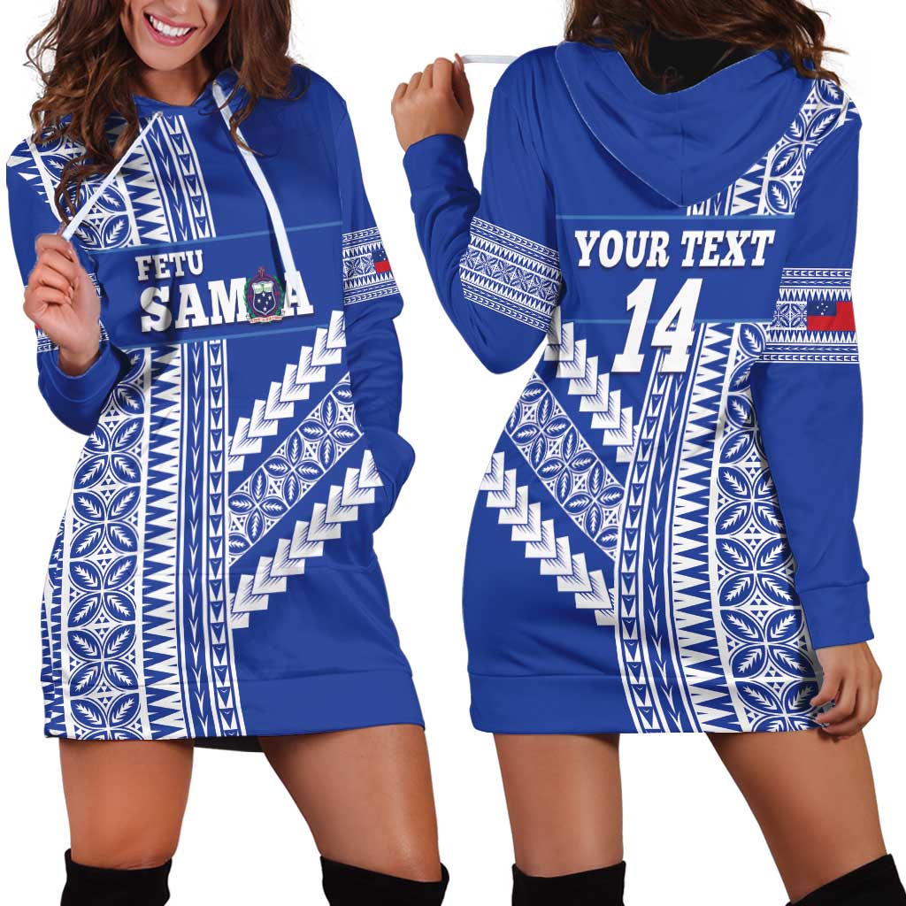 Fetu Samoa Rugby Custom Hoodie Dress Siapo Pattern - Sporty Style LT14 - Polynesian Pride