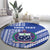 Fetu Samoa Rugby Custom Round Carpet Siapo Pattern - Sporty Style