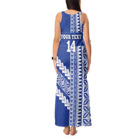 Fetu Samoa Rugby Custom Tank Maxi Dress Siapo Pattern - Sporty Style LT14 - Polynesian Pride