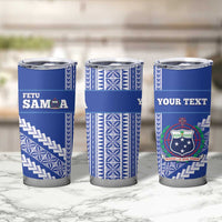 Custom Fetu Samoa Rugby Tumbler Cup Siapo Pattern - Sporty Style LT14 - Polynesian Pride