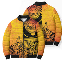 Marquesas Islands Bomber Puffer Jacket Marquesan Matatiki Fish Hook Patutiki LT14 - Polynesian Pride