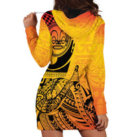 Marquesas Islands Hoodie Dress Marquesan Matatiki Fish Hook Patutiki LT14 - Polynesian Pride