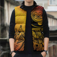 Marquesas Islands Sleeveless Puffer Jacket Marquesan Matatiki Fish Hook Patutiki LT14 - Polynesian Pride