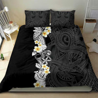 Black Samoa Tattoo Bedding Set Plumeria Samoan Ocean Tatau Pattern LT14 - Polynesian Pride