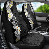 Black Samoa Tattoo Car Seat Cover Plumeria Samoan Ocean Tatau Pattern LT14 - Polynesian Pride