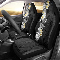 Black Samoa Tattoo Car Seat Cover Plumeria Samoan Ocean Tatau Pattern LT14 - Polynesian Pride