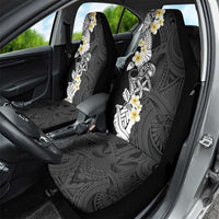 Black Samoa Tattoo Car Seat Cover Plumeria Samoan Ocean Tatau Pattern LT14 - Polynesian Pride