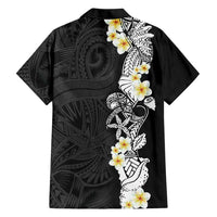 Black Samoa Tattoo Hawaiian Shirt Plumeria Samoan Ocean Tatau Pattern LT14 - Polynesian Pride