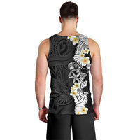 Black Samoa Tattoo Men Tank Top Plumeria Samoan Ocean Tatau Pattern LT14 - Polynesian Pride