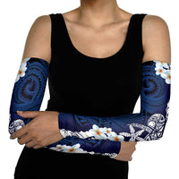 Blue Samoa Tattoo Arm Sleeves Plumeria Samoan Ocean Tatau Pattern LT14 - Polynesian Pride