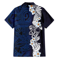 Blue Samoa Tattoo Hawaiian Shirt Plumeria Samoan Ocean Tatau Pattern LT14 - Polynesian Pride