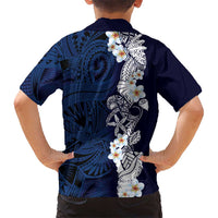 Blue Samoa Tattoo Hawaiian Shirt Plumeria Samoan Ocean Tatau Pattern LT14 - Polynesian Pride