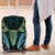 Aotearoa Pounamu Niho Luggage Cover Silver Fern Mix Maori Pattern - Turquoise