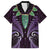 Aotearoa Pounamu Niho Family Matching Summer Maxi Dress and Hawaiian Shirt Silver Fern Mix Maori Pattern - Purple