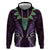 Aotearoa Pounamu Niho Hoodie Silver Fern Mix Maori Pattern - Purple