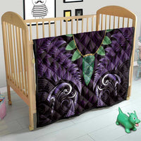 Aotearoa Pounamu Niho Quilt Silver Fern Mix Maori Pattern - Purple LT14 - Polynesian Pride