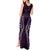 Aotearoa Pounamu Niho Tank Maxi Dress Silver Fern Mix Maori Pattern - Purple