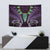 Aotearoa Pounamu Niho Tapestry Silver Fern Mix Maori Pattern - Purple