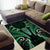 Aotearoa Pounamu Niho Area Rug Silver Fern Mix Maori Pattern - Green