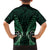 Aotearoa Pounamu Niho Family Matching Summer Maxi Dress and Hawaiian Shirt Silver Fern Mix Maori Pattern - Green