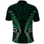 Aotearoa Pounamu Niho Polo Shirt Silver Fern Mix Maori Pattern - Green